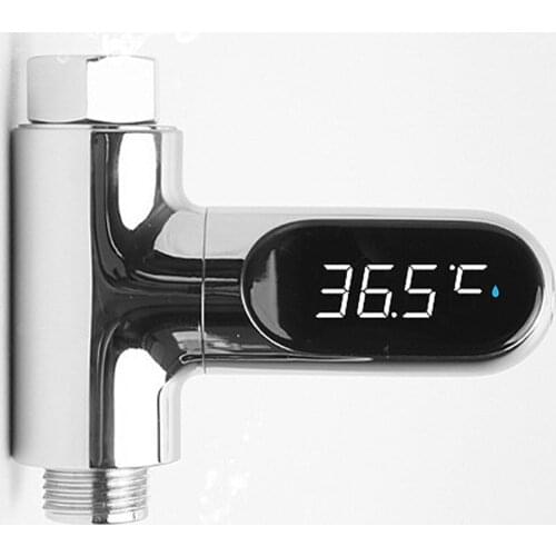 360° Rotating LED Display Water Shower Thermometer Water Temperature Monitor Energy Smart Meter Thermometer Bathroom Supplies