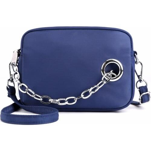 Women Clutch Shoulder Bags Waterproof Nylon Messenger Bag Chains For Ladies Vintage Travel Purse Small Mini Crossbody Bags