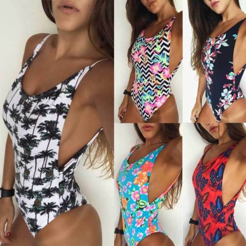 2018 Summer Womens One piece Bikini Push-Up Padded Swimwear Swimsuit Bathing suit Size S-XL