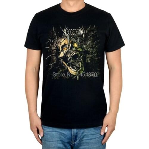 2 designs Sweden Abscession Brand t shirt High Quality Cotton Punk fitness Hardrock heavy Metal shirts Skull camiseta ropa