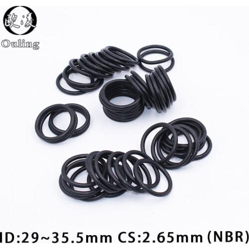 20PCS/lot Rubber Ring NBR Sealing O-Ring 2.65mm Thickness ID29/30/31.5/32.5/33.5/34.5/35.5mm Nitrile O Ring Seal Gasket Rings