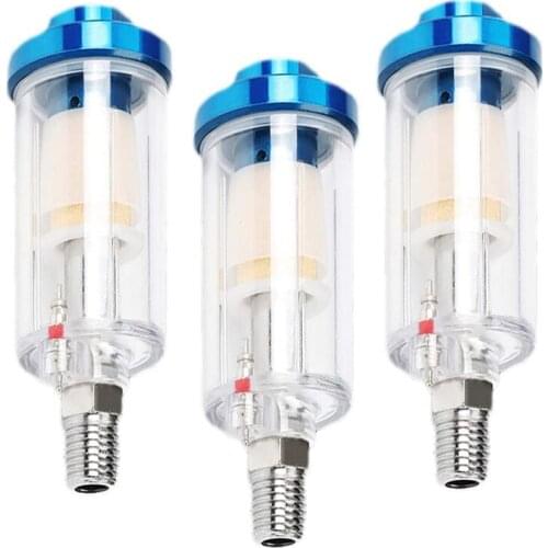 3Pcs Air Compressor Water Separator Air Compressor Filter Separator for Air Filter 1/4inch NPT Inlets and Outlets