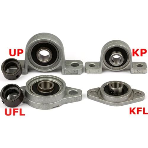 4pcs/lot Zinc Alloy Diameter 8mm to 30mm Bore Ball Bearing Pillow Block Mounted Support KFL08 KFL000 KFL001 KFL002 KFL003 KFL004