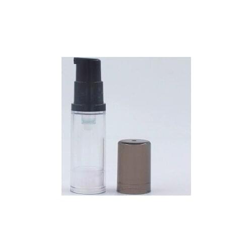 5ML clear airless bottle black vacuum pump black lid lotion emulsion serum sample eye essence skin care sprayer toner packing