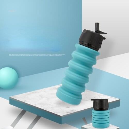 600ML Silicone Collapsible Cup Mini Collapsible Telescopic Cup Kettle Creative Outdoor Sports Travel Water Cup