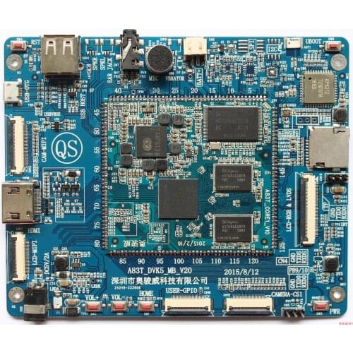 A83T, open source 8 core A7 evaluation board / development board 5, can be equipped with LCD screen and electric touch screen