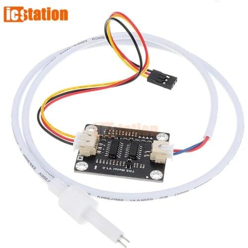 Analog TDS Sensor TDS Meter Water Conductivity Sensor Tester Liquid Detection Water Quality Monitoring DIY with 2 cables