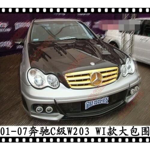 Suit For Mercedes Trbt Benz C200 Large Envelope W203 Modified Front Bar C180 Side Skirt C300 Rear Safety Wald