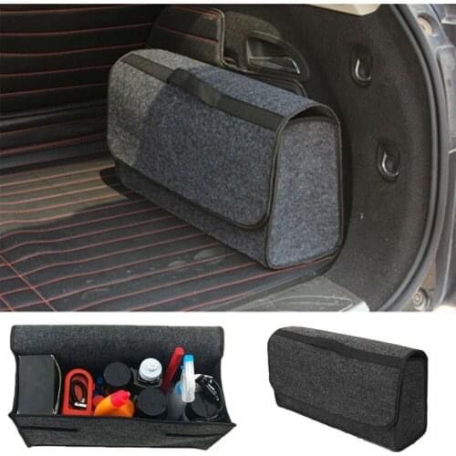 Large Grey Anti Slip Car Trunk Compartment Boot Storage Organizer Box Storage Bag Case Tool Bag