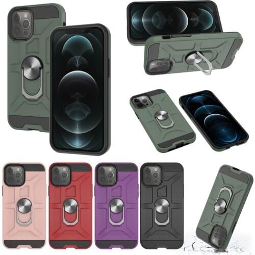 KISSCASE For iPhone 7 6 6S 8 Plus CaseTwo in one ring holder Cover For iPhone 11 12 Pro X XR XS Max Shockproof Phone Case