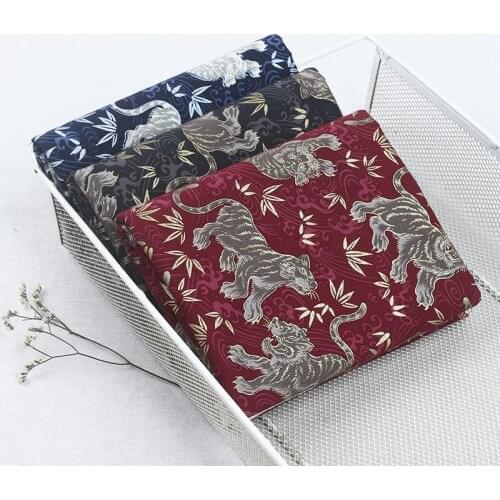 Pure cotton quality fabric Tiger pattern stamping tissu clothing, home cloth, Diy patchwork, bags, handkerchiefs patchwork