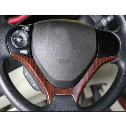 For Honda Civic 2012-2014 1PC ABS Chrome Car Interior Steering Wheel Cover Trims Stickers Accessories Car Styling Moldings