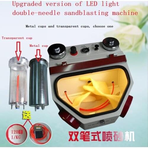 Dual-pen Sandblasting Machine for Dental Science and Technology Industry Sandblasting Machine Dental Alumina Sandblasting Machin