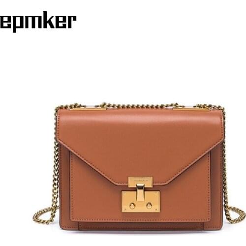 EPMKER 2021 Purses and Handbags Luxury Designer Fashion Crossbody Bags for Women Chains Shoulder Bag Large Clutch Bag Lock Bag