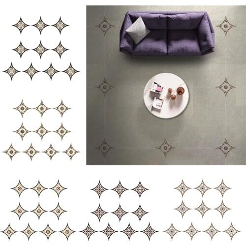 European Self Adhesive PVC Ceramic Tile Stickers Waterproof Floor Wall Sticker Diagonal Kitchen Home Decoration