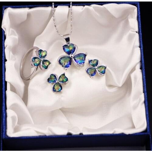 Funmode Mtlicolor Rhinestone Jewelry Pendientes Small Dubai Jewelry Set for Women colar feminino Wholesale FS176