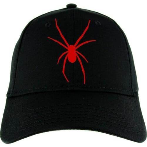 Red Halloween Black Widow Spider Hat Baseball Cap Scary Alternative Clothing Print