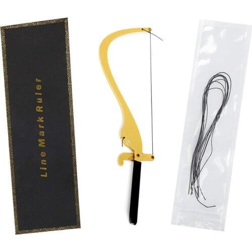 Microblading Line Marker Ruler with 10pcs Thread Lines Eyebrow Design Measuring Ruler Set Permanent Makeup Supplies