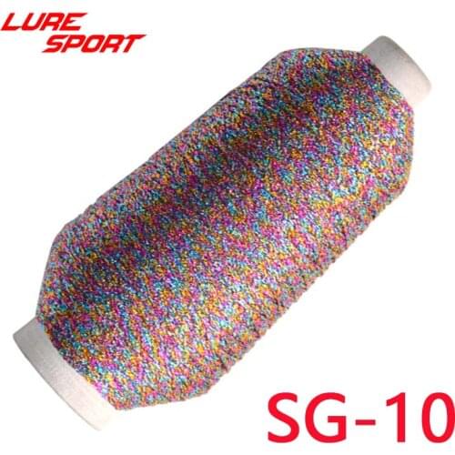 LureSport 2pcs Metallic multistrand Braid Thread Rod building component Decorate Rod Butt wrap thread Repair DIY Accessories