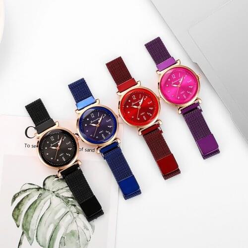 Modiya Women Magnetic Buckle Strap Steel Strap Fine Watch Wristwatch Women Bracelet Luxury Watch Casual Relogio Femenino Gift