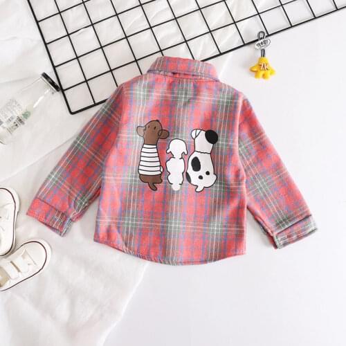 Fashion Boys Shirt Warm Plaid Style Kids Long Sleeve Shirts Children Cotton Clothes Baby Boy Girls Thicken Blouses Velvet Tops