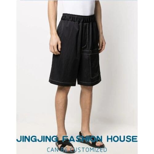 S-6XL!!2021 Spring and summer personality mens shorts sports and leisure five-point pants summer youth straight pants
