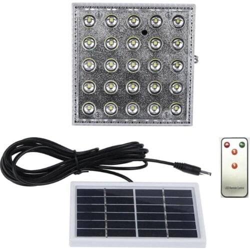 New 25LED highlight solar remote control lights indoor emergency lighting camping lights