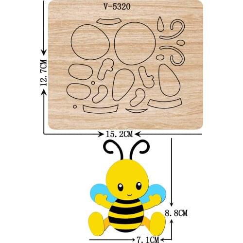 New bee wooden dies cutting dies for scrapbooking Multiple sizes V-5320