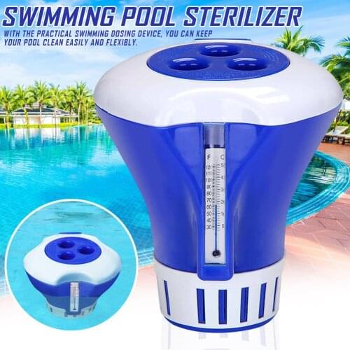 Newly Dosing Float Chlorinator Tablets with Thermometer for Swimming Pool Water Quality