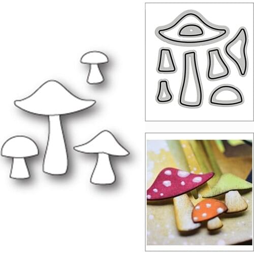 New Multiple Mushroom Plant 2020 Metal Cutting Dies for DIY Scrapbooking and Card Making Decorative Embossing Craft No Stamps