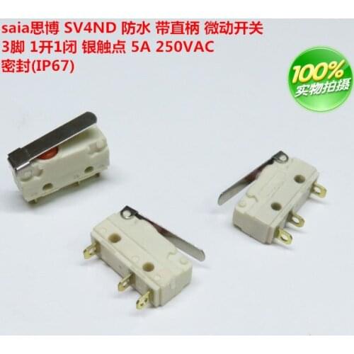 Original new 100% SV4ND waterproof silver contact handle limit stroke micro switch 5A250VAC KW12 11-3Z