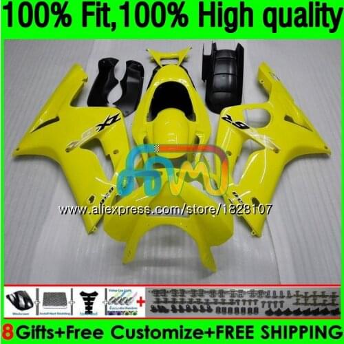 OEM For KAWASAKI 600CC ZX600 Gloss yellow ZX636 12BS.17 ZX 636 6 R ZX 6R 03 04 ZX-636 ZX-600 ZX-6R ZX6R 03 04 2003 2004 Fairing