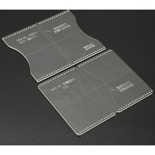 Clear Acrylic Craft Pattern Template Stencil Set Tool For Leather Wallet Bag Billfold Handmade Craft DIY Tool Accessories Mayitr