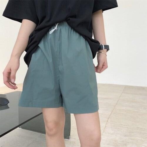 2021 New Summer Elegant Female Wide Leg Shorts Loose Fashion Solid Color Women Shorts Casual High Quality Ladies Shorts T192
