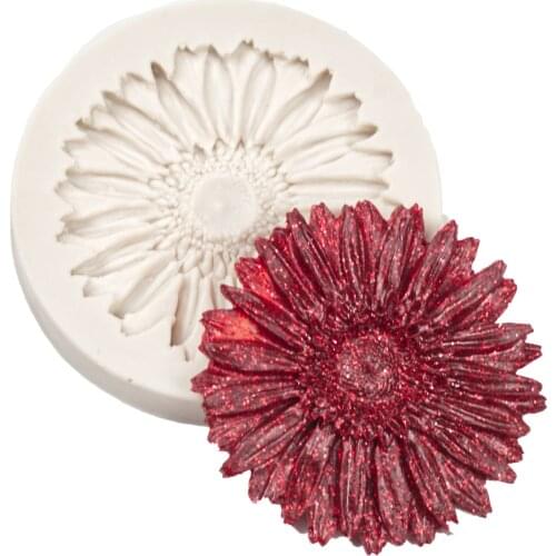 Daisy Rose Poppy Silicone MoldDIY Candy Clay Chocolate Baking Molds Party Flower Cupcake Topper Fondant Cake Decorating Tools