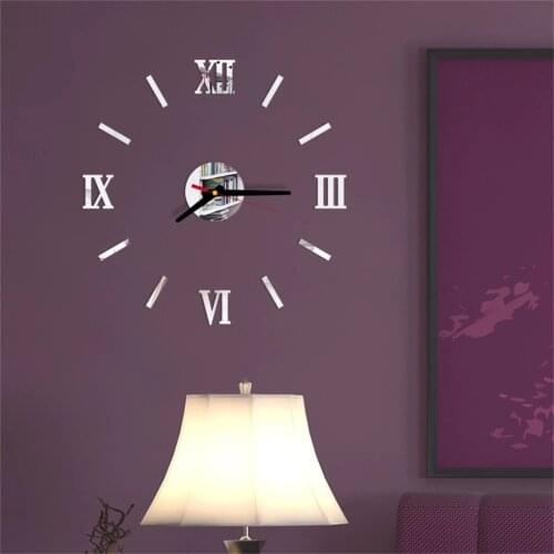 Modern Design Mini DIY Wall-Clock Sticker Mute Digital 3D Wall Big Clock Living Room Home Office Decor Christmas Gift