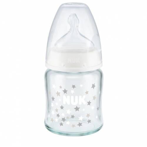 Nuk First Choice Plus Glass Feeding Bottle 120 ML (Boxed)