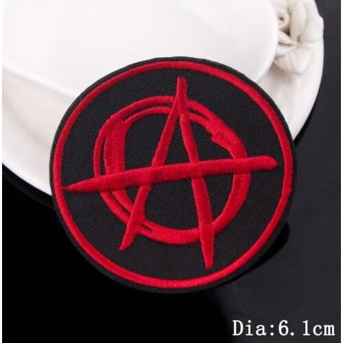 Band Music Patch Heat-adhesive Embroidered Patches For Clothing Iron On Patches On Clothes Embroidery/Punk Patch Biker Stripe