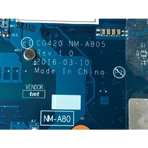KEFU, CG420 NM-A805 Laptop Motherboard for Lenovo 110-14IBR Notebook MAINBOARD,4GB RAM. N3710 /N3060 PROCESSOR