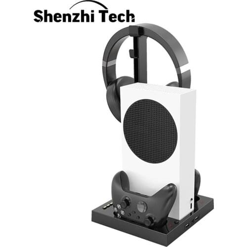 Xbox Series S Vertical Stand Controller Charging Station Xbox Series S Cooling Xbox Series S Console with Headphone Holder