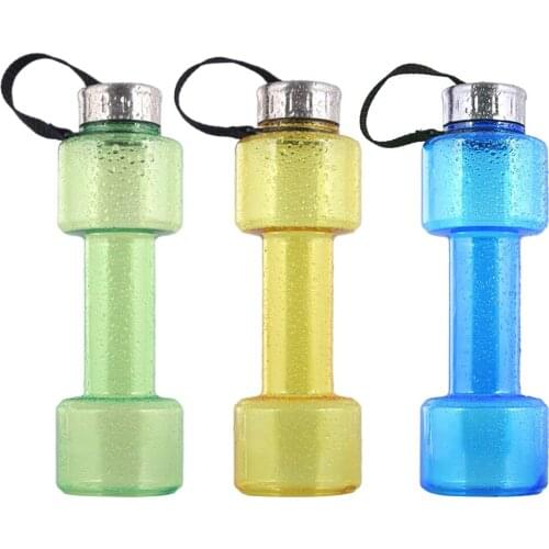 Dumbbell Water Bottle Sports Leakproof Exercise Water Filled Weights Leakproof Travel Workout Water Dumbells Drink Bottle