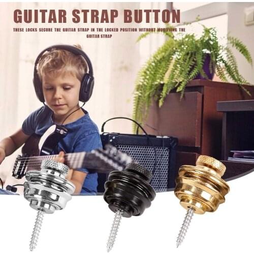 1pc Hot Sale Guitar Strap Button Classic Delicate Electroplating Alloys Guitar Buckle Skidproof Acoustic Electric Bass Strap