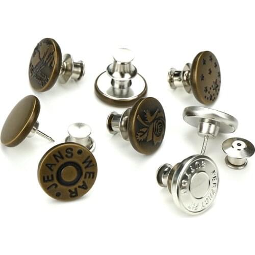1 piece Shrink Waist Button Free Nail Detachable Universal Adjustment Waist Size Small Artifact Free Sew Buttons for Jeans