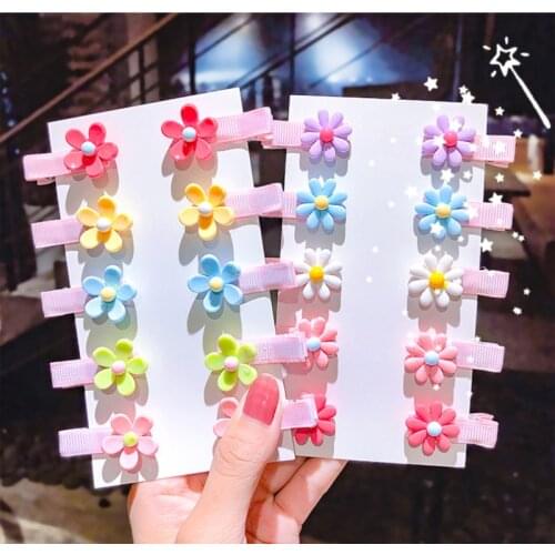 10pcs Baby Hair Clips Kids Hair Pin Korean Childrens Hair Clip Set Bow Hairpin Infant Baby Headdress Birthday Gifts For Girls
