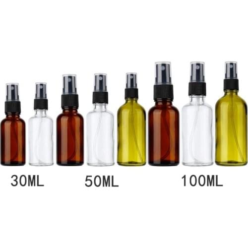 100/50/30ML Refillable Portable Essential Oil Liquid Sprayer Empty Atomizer Makeup Spray Bottle Perfume Glass Refillable Bottles