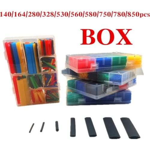 153/560/580/750/780/850/164/280/328pcs boxed heat shrinkable tube combination 2:1 insulated polyolefin sheathed heat shrink