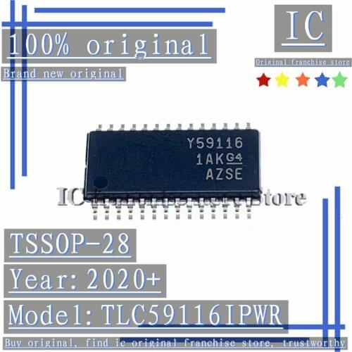 2019+100% Brand new original 10PCS-50PCS TLC59116IPWR Y59116 TSSOP-28 LED lighting driver core
