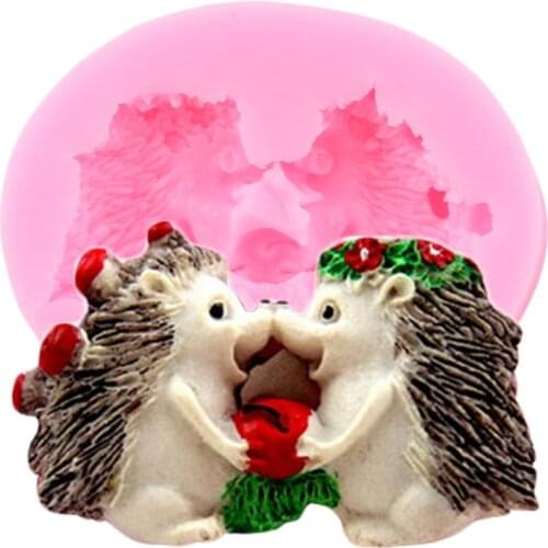 3D Hedgehog Silicone Molds Animals Fondant Cake Decorating Tools DIY Craft Soap Resin Mould Candy Polymer Clay Chocolate Moulds
