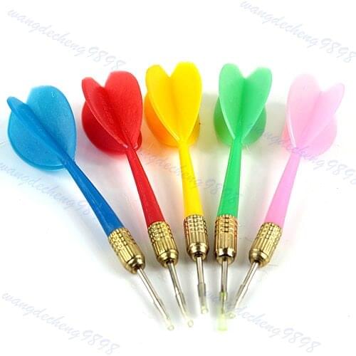 5PCS Color Plastic Wing Darts Needle Kids Tone Dart Steel Brass Throwing Tip Toy