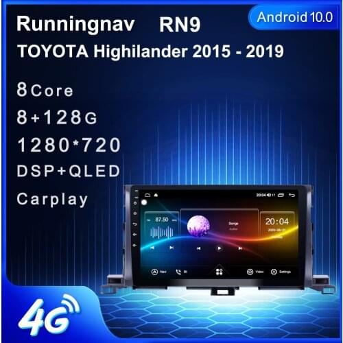 Android 10.1 Fit TOYOTA Highlander 2015 2016 2017 - Multimedia Stereo Car DVD Player Navigation GPS Radio